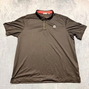 Bermuda Sands XP River Ridge Golf Club Polo Shirt Mens 2XL Black Stretch Tennis